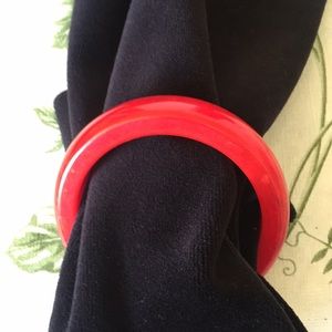 Vintage Cherry Marble Bakelite Bracelet